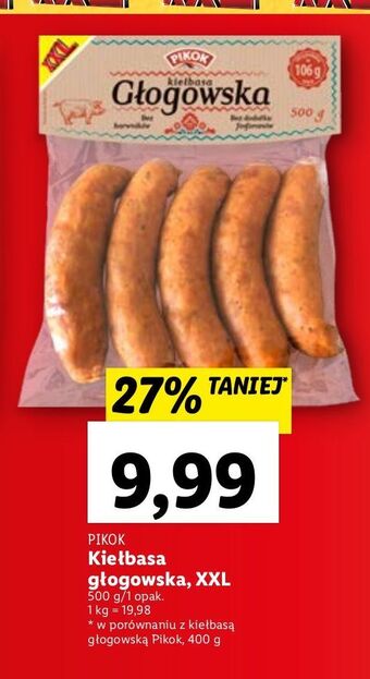 Lidl Kiełbasa głogowska pikok oferta