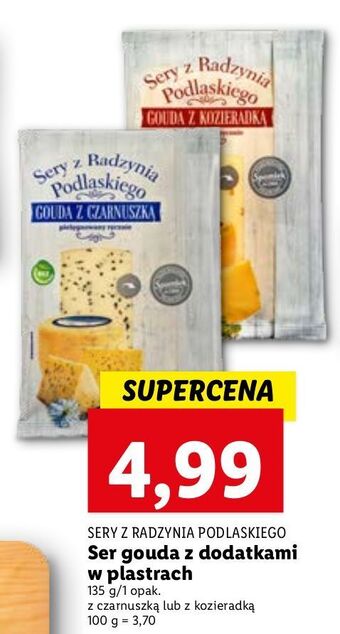 Lidl Ser gouda z kozieradką z radzynia podlaskiego oferta