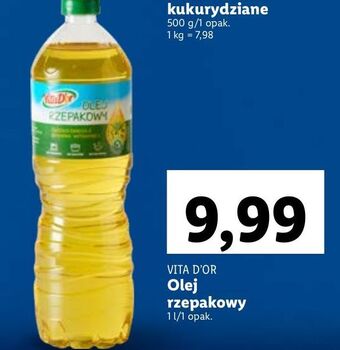 Lidl Olej rzepakowy vita d'or oferta
