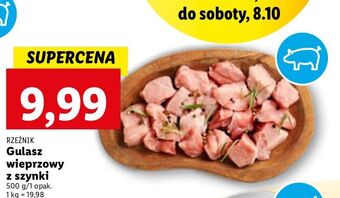 Lidl Gulasz wieprzowy z szynki rzeźnik codzienna dostawa oferta