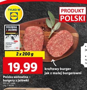 Lidl Burger wołowy z jałówki marks oferta