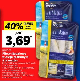 Lidl Filety śledziowe a la matjas nautica schwartz oferta
