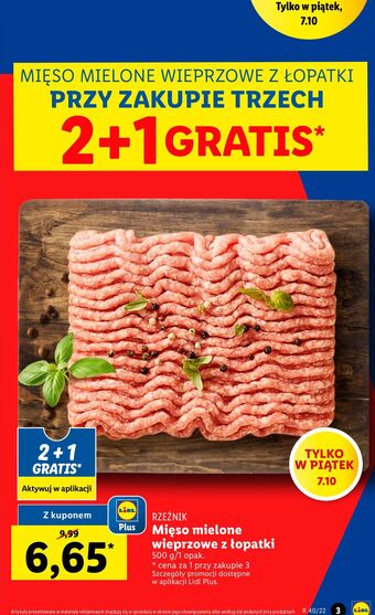 Lidl Mięso mielone z łopatki wieprzowej rzeźnik codzienna dostawa oferta