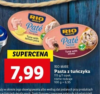 Lidl Pasta z tuńczyka cytryną rio mare oferta