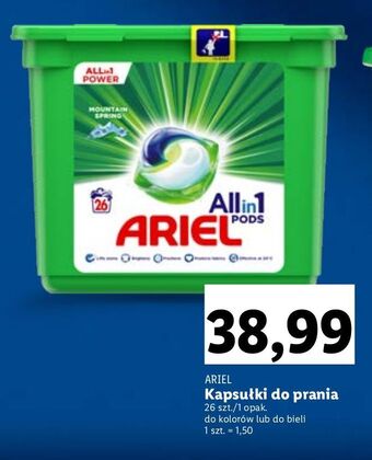 Lidl Kapsułki do prania mountain spring ariel all in 1 oferta
