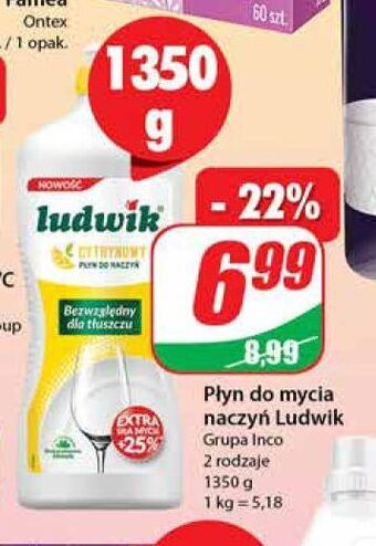Dino Płyn do mycia naczyń cytrynowy ludwik oferta