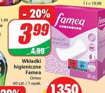 Dino Wkładki higieniczne famea oferta