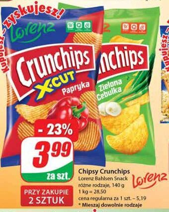 Dino Chipsy zielona cebulka crunchips oferta