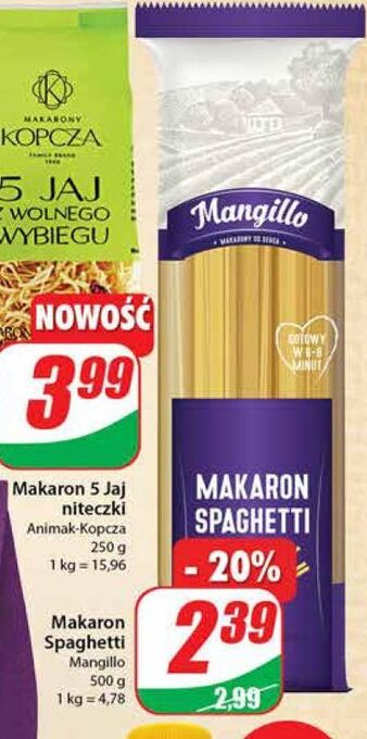 Dino Makaron spaghetti mangillo oferta