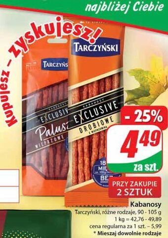 Dino Kabanosy wieprzowe tarczyński exclusive oferta