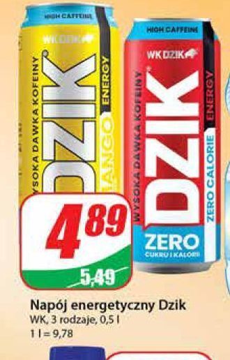 Dino Napój energetyczny zero kalorii mango wk dzik oferta
