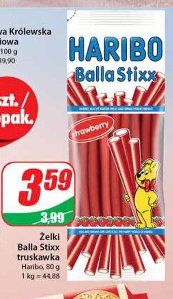 Dino Żelki truskawkowe haribo balla stixx oferta