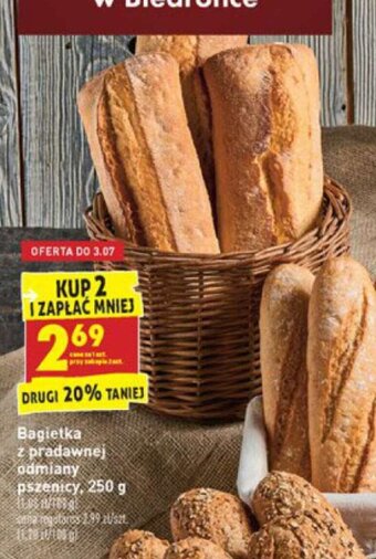 Biedronka Bagietka z pradawnej odmiany pszenicy 250g oferta