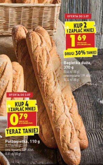 Biedronka Bagietka duża 370g oferta