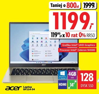 Media Expert Laptop acer oferta