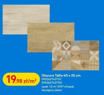 Castorama Glazura Tallia 40 x 25 cm oferta