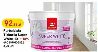 Castorama Farba biała Tikkurila Super White, 10 l + 10% oferta