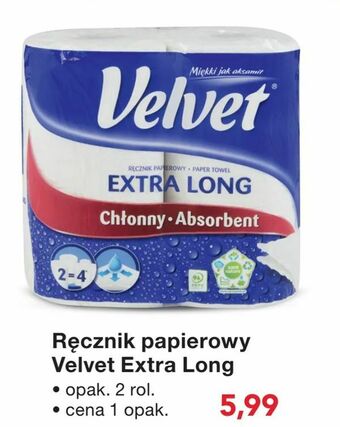 Odido Ręcznik papierowy Velvet Extra Long oferta