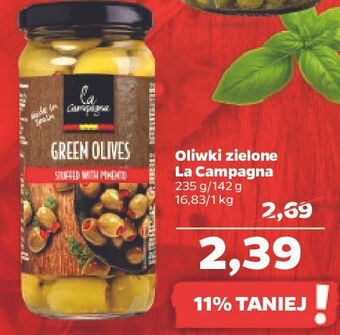 Netto Oliwki zielone nadziewane pastą pimento la campagna oferta