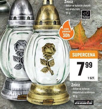 Znicz szklany 90 g płomyk
