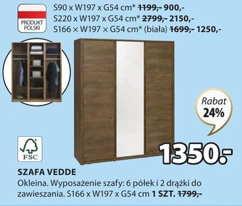JYSK Szafa vedde oferta