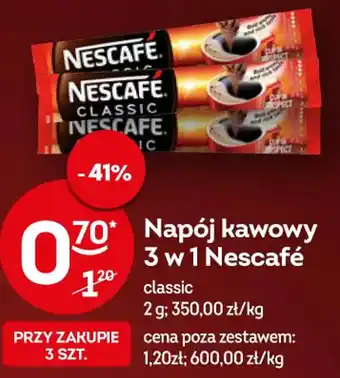 Żabka Nestle Nescafe Napój kawowy 3 w 1 classic 2 g oferta