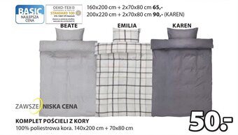 JYSK Komplet pościeli z kory 140x200cm + 70x80cm oferta