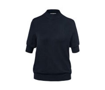 Tchibo Sweter z delikatnej dzianiny ze stójką, niebieski oferta
