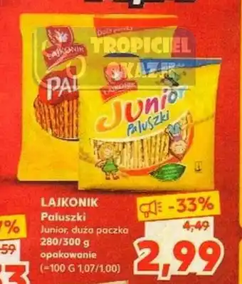 Kaufland Paluszki Lajkonik 280-300g oferta