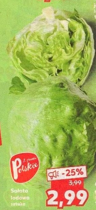 Kaufland Sałata lodowa 1szt. oferta