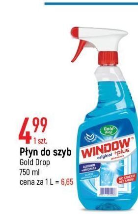 E.Leclerc Płyn do szyb niebieski gold drop window original plus oferta