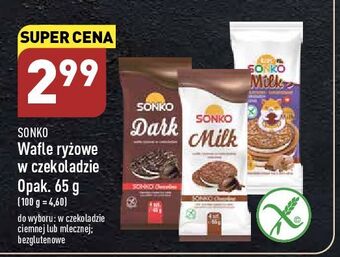 ALDI Wafle ryżowe w czekoladzie mlecznej sonko oferta