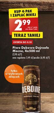 Biedronka Piwo dębowe dojrzałe mocne oferta
