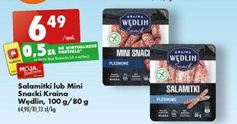 Biedronka Salami snacks wędzone kraina wędlin oferta
