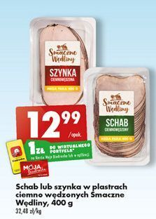 Biedronka Schab ciemno wędzony plastry smaczne wędliny oferta