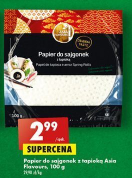 Biedronka Papier do sajgonek z tapioką asia flavours oferta