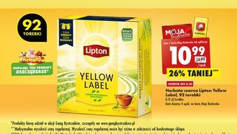 Biedronka Herbata lipton yellow label tea oferta