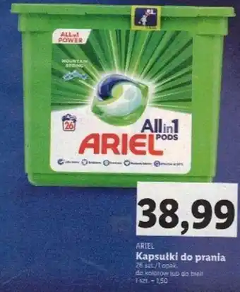 Lidl Ariel Kapsułki do prania 26 sztuk oferta