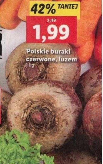 Lidl Polskie buraki czerwone, luzem 1 kg oferta