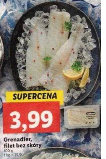 Lidl Grenadier filet bez skóry 100 g oferta