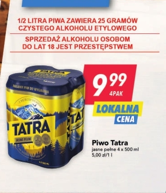 Lewiatan Tatra piwo jasne pełne 4 x 500 ml oferta