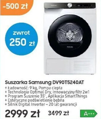 Max Elektro samsung suszarka dv90t5240at oferta
