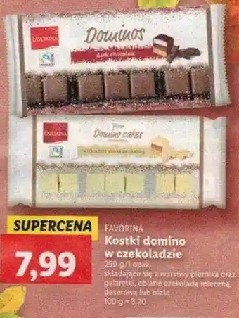 Lidl Favorina Kostki domino w czekoladzie 250 g oferta