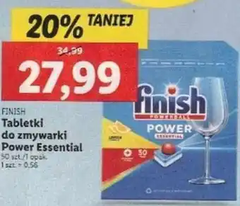 Lidl Finish Tabletki do zmywarki Power Essential 50 sztuk oferta