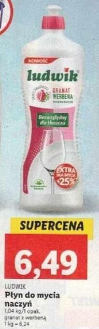 Lidl Ludwik Płyn do mycia naczyń 1,04 kg oferta