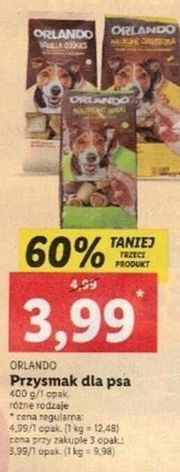 Lidl Orlando Przysmaki dla psa 400 g oferta