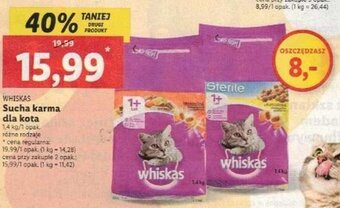 Lidl Whiskas Sucha karma dla kota 1,4 kg oferta