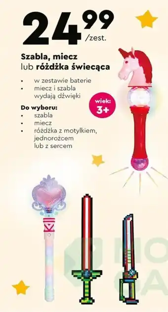 Biedronka Szabla, miecz lub różdżka świecąca wiek +3 oferta