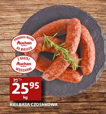 Auchan Kiełbasa czosnkowa z naszej wędzarni auchan oferta