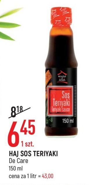 Sos teriyaki house of asia